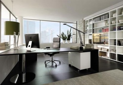 beautiful-white-black-wood-glass-modern-design-office-furniture-small-space-display-cabinet-wall-glass-desk-table-lamp-pendant-lamp-typist-chairs-carpet-at-office-house-with-design-small-office-space